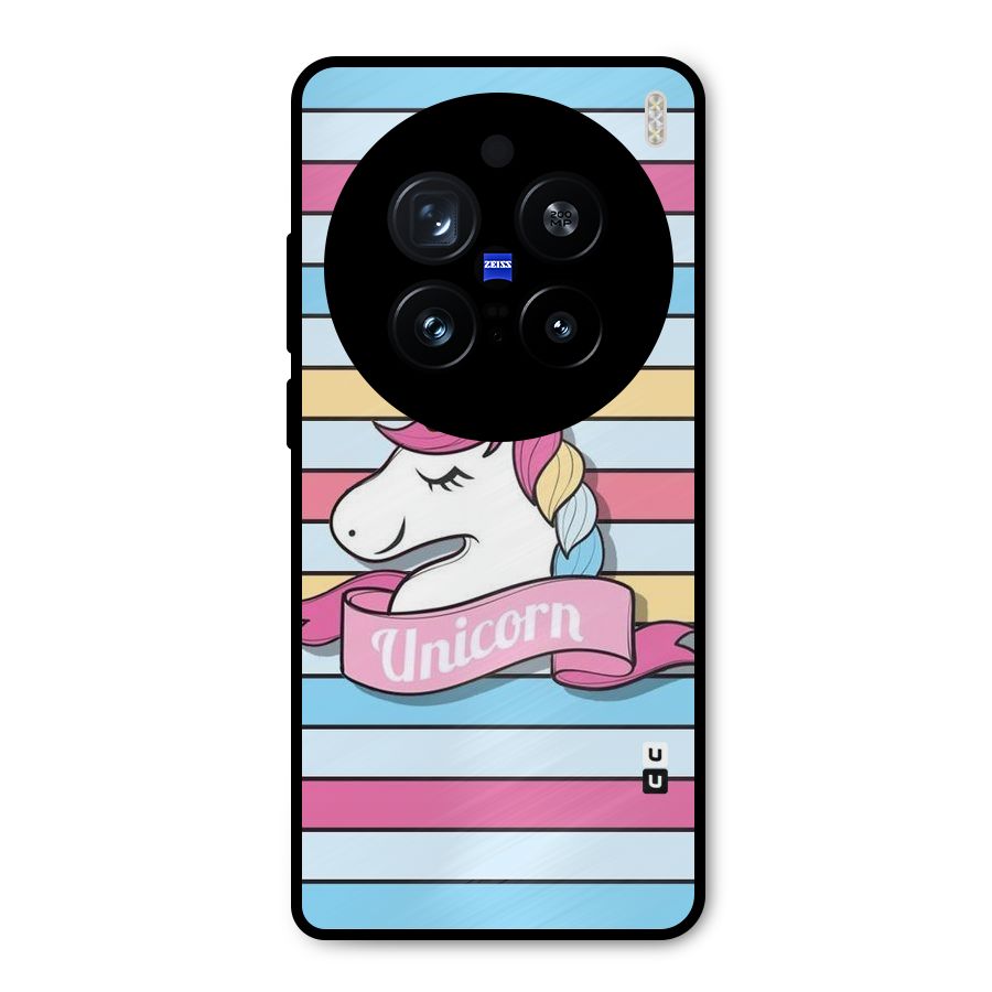Unicorn Stripes Metal Back Case for Vivo X200 Pro