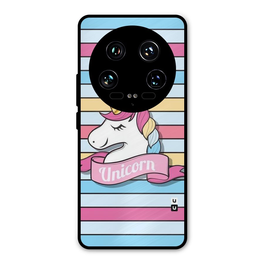 Unicorn Stripes Metal Back Case for Xiaomi 14 Ultra