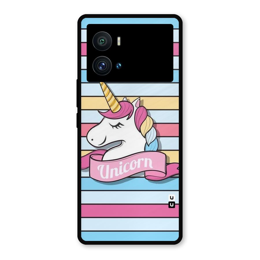 Unicorn Stripes Metal Back Case for iQOO 9 Pro