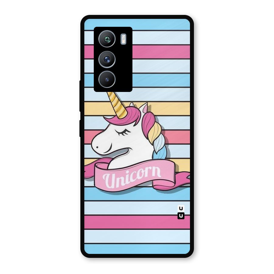 Unicorn Stripes Metal Back Case for iQOO 9 SE