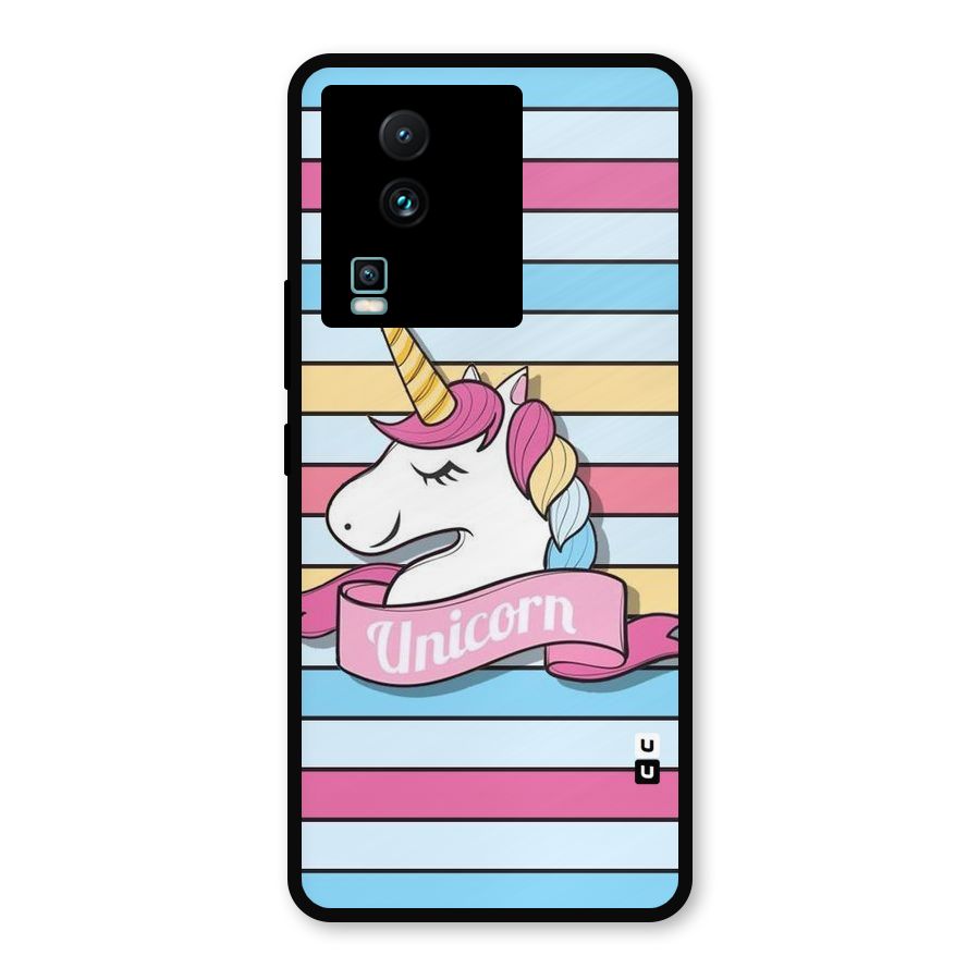 Unicorn Stripes Metal Back Case for iQOO Neo 7 Pro