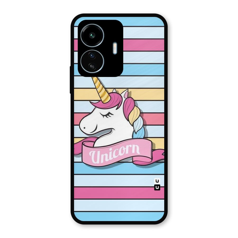 Unicorn Stripes Metal Back Case for vivo iQOO Z6 Lite 5G