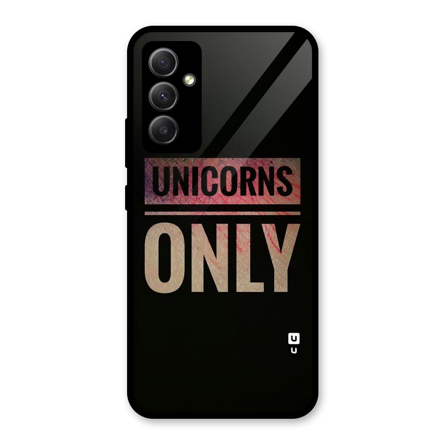 Unicorns Only Glass Back Case for Galaxy A34