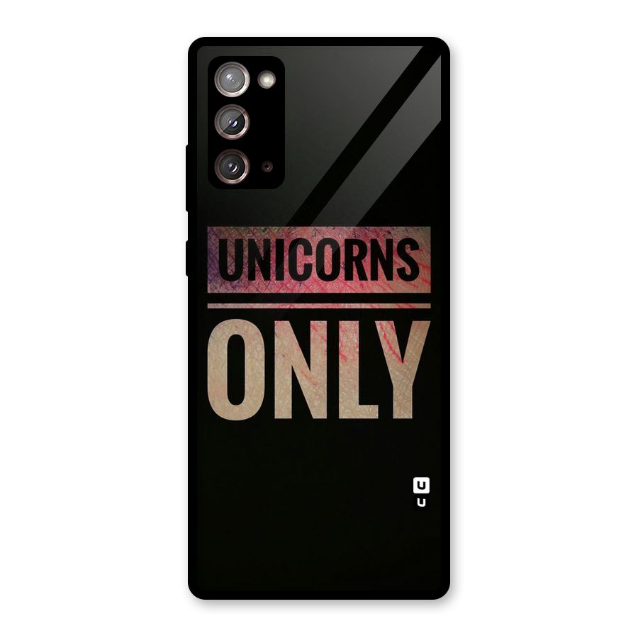 Unicorns Only Glass Back Case for Galaxy Note 20