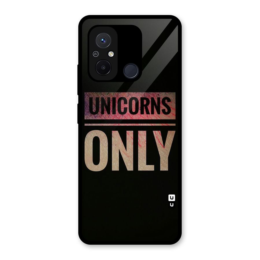 Unicorns Only Glass Back Case for Redmi 12C