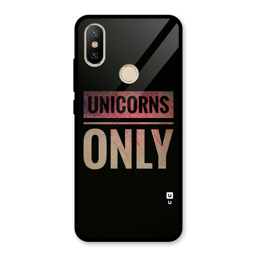 Unicorns Only Glass Back Case for Redmi A2