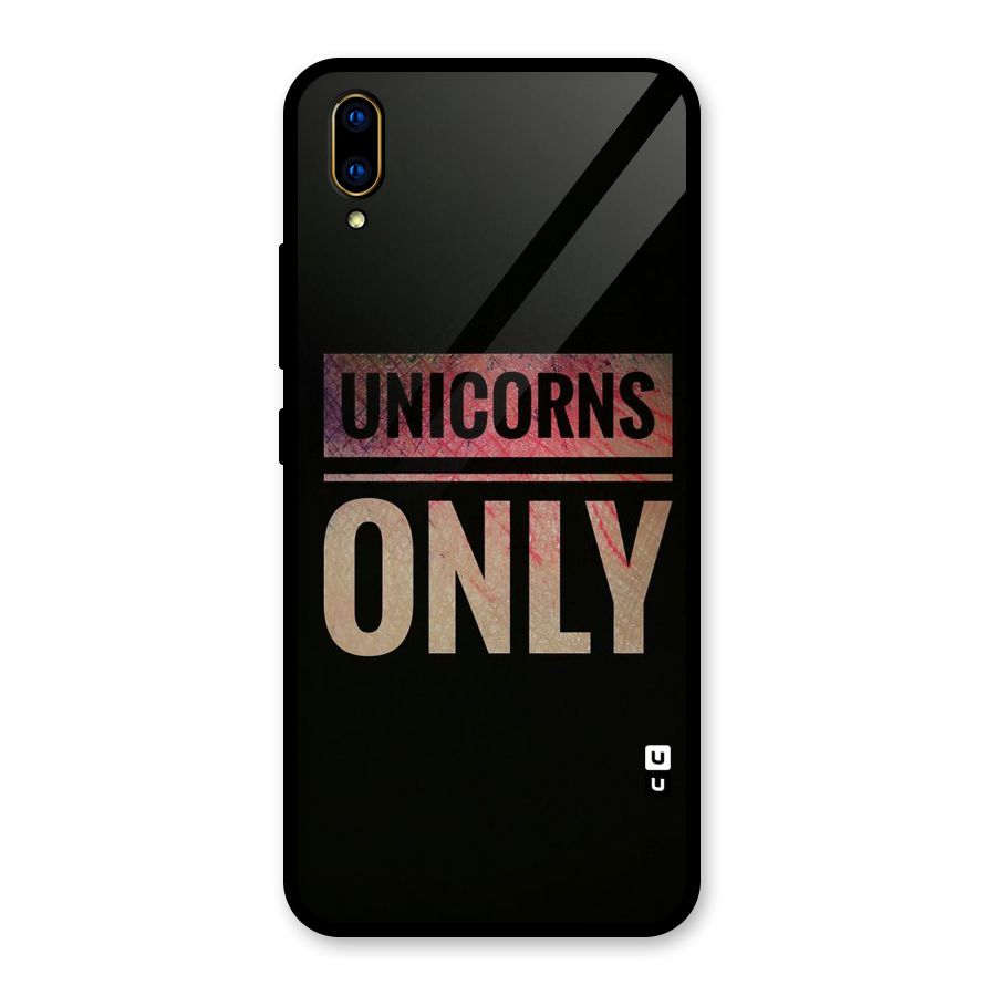 Unicorns Only Glass Back Case for Vivo V11 Pro