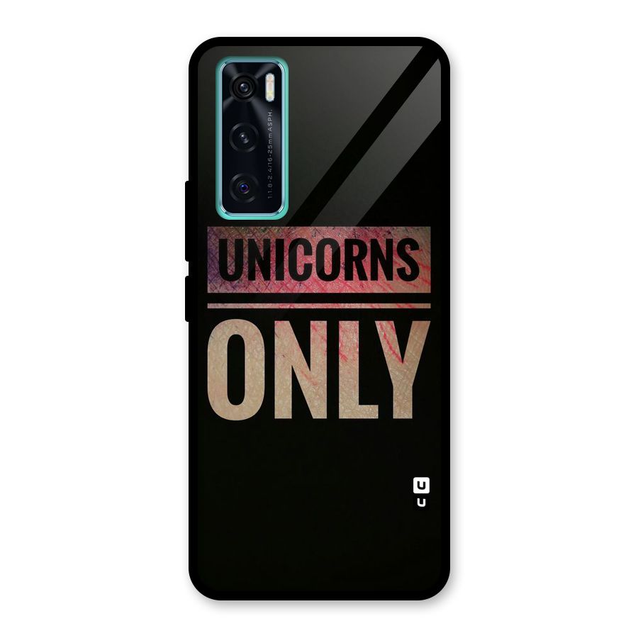 Unicorns Only Glass Back Case for Vivo V20 SE