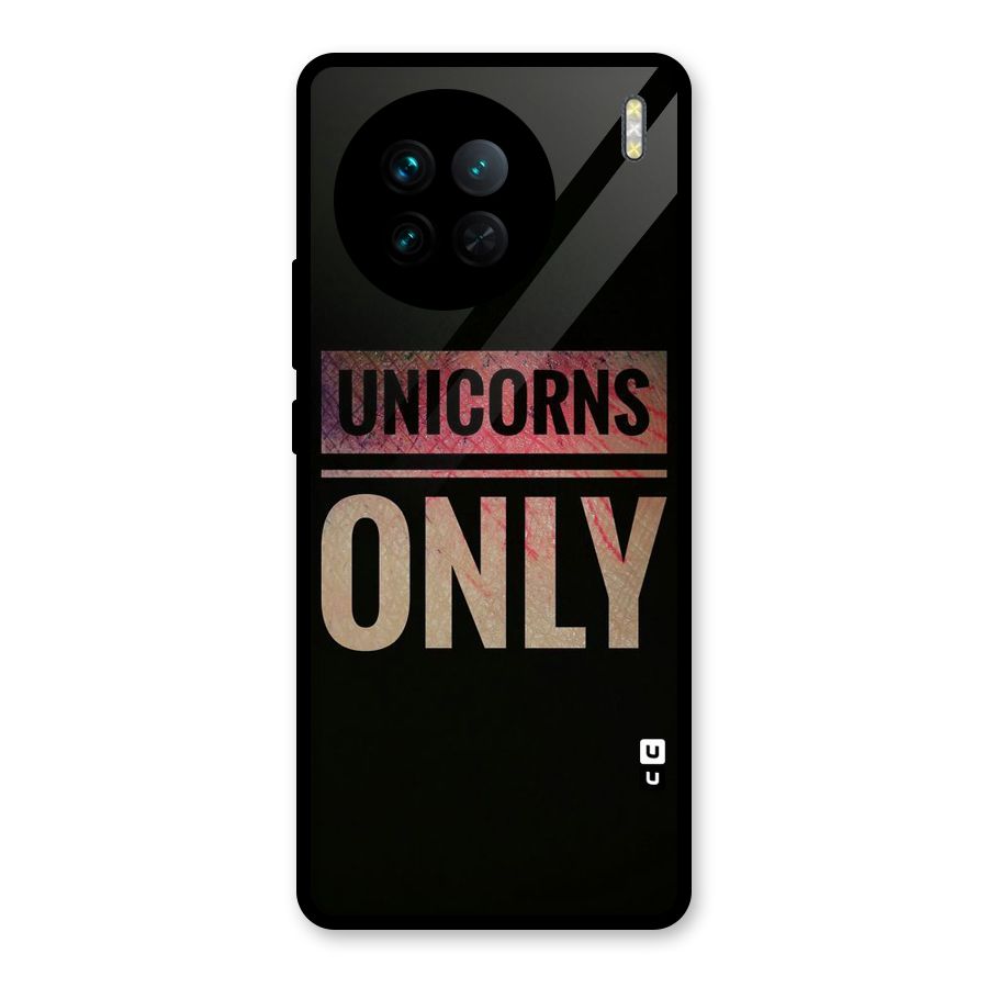 Unicorns Only Glass Back Case for Vivo X90