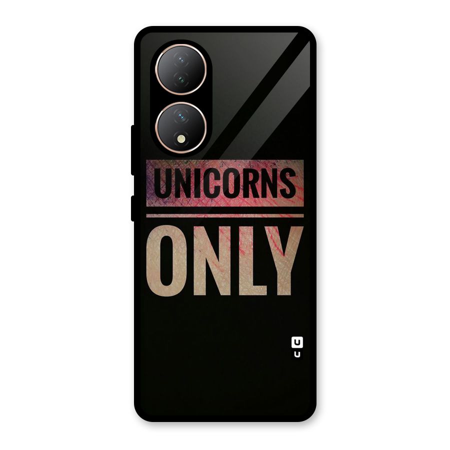 Unicorns Only Glass Back Case for Vivo Y100A
