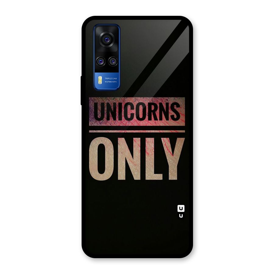 Unicorns Only Glass Back Case for Vivo Y31
