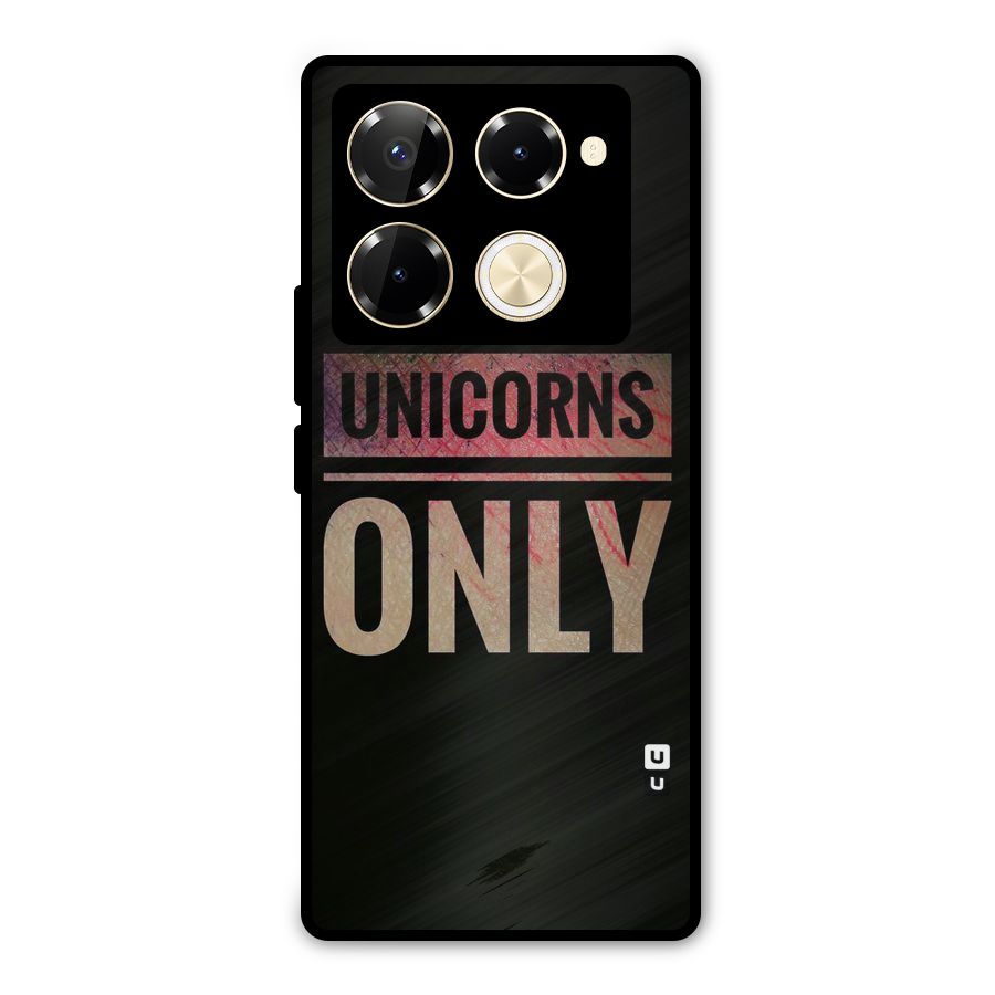 Unicorns Only Metal Back Case for Infinix Note 40 Pro Plus