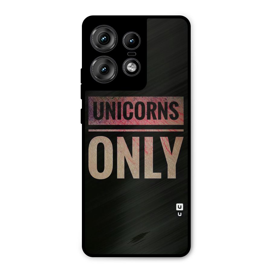 Unicorns Only Metal Back Case for Motorola Edge 50 Pro