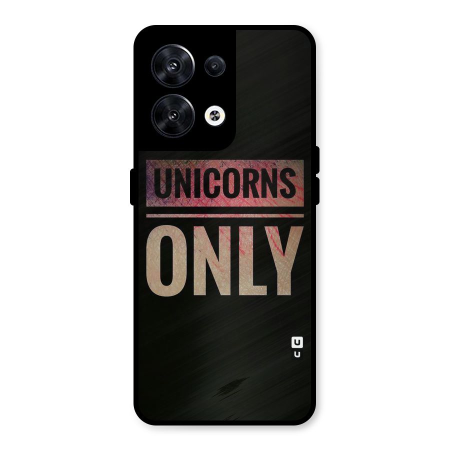 Unicorns Only Metal Back Case for Oppo Reno8 5G