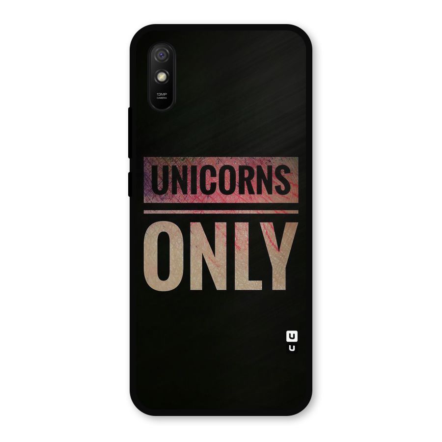 Unicorns Only Metal Back Case for Redmi 9i