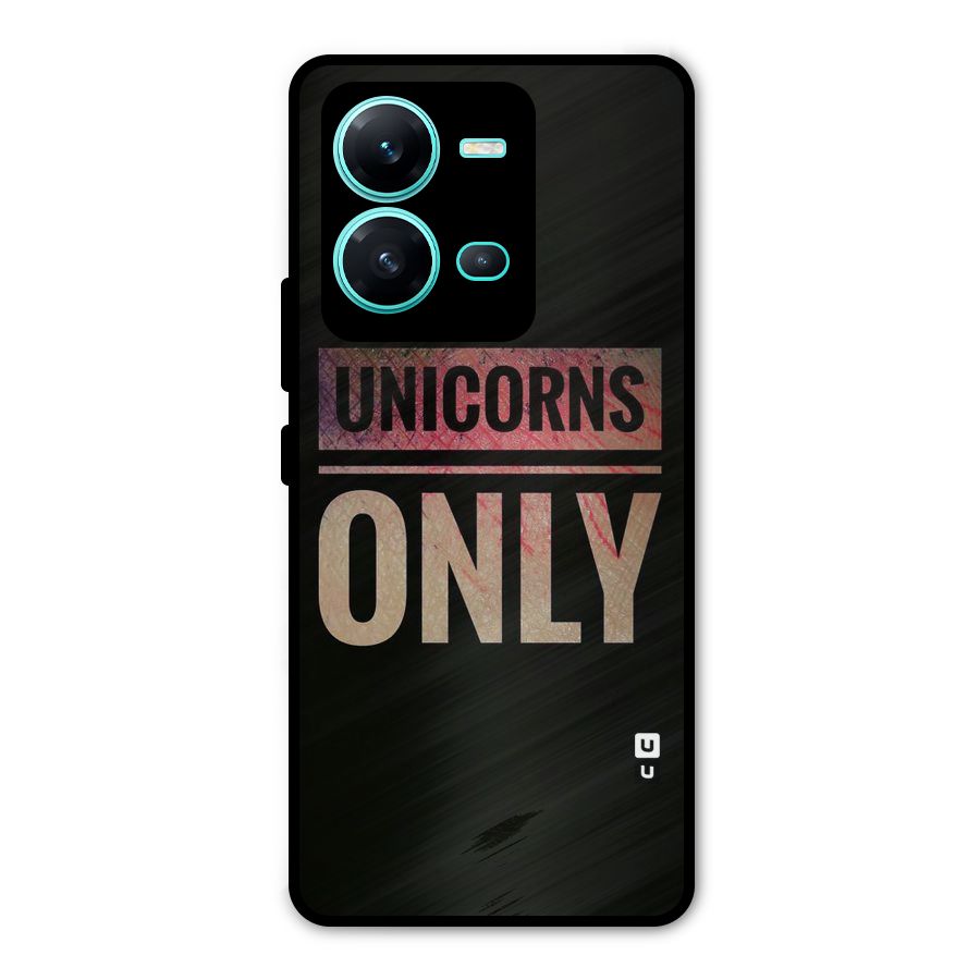 Unicorns Only Metal Back Case for Vivo V25