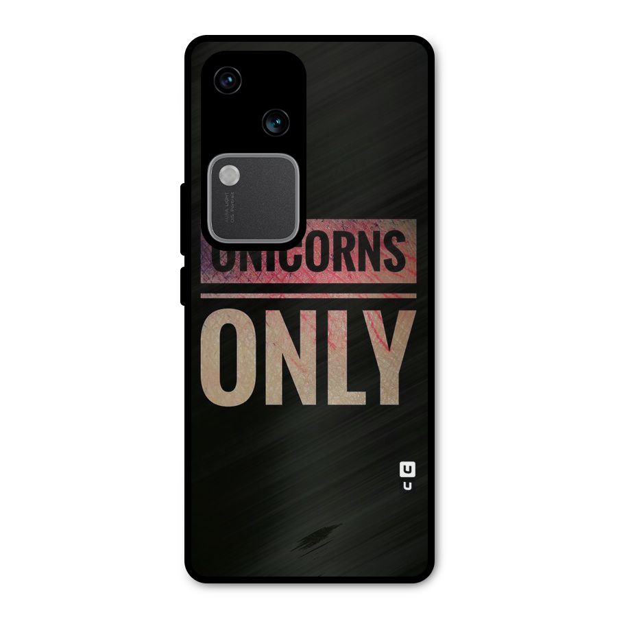 Unicorns Only Metal Back Case for Vivo V30