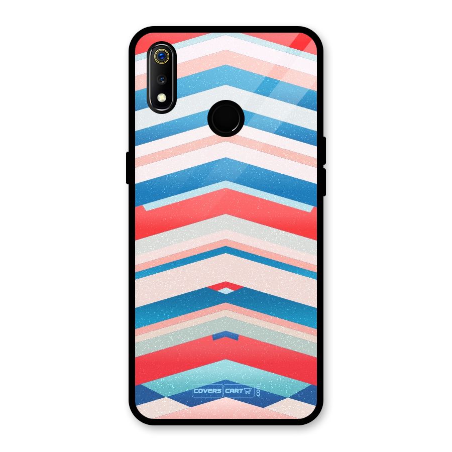 Unique Vibrant Colours Glass Back Case for Realme 3