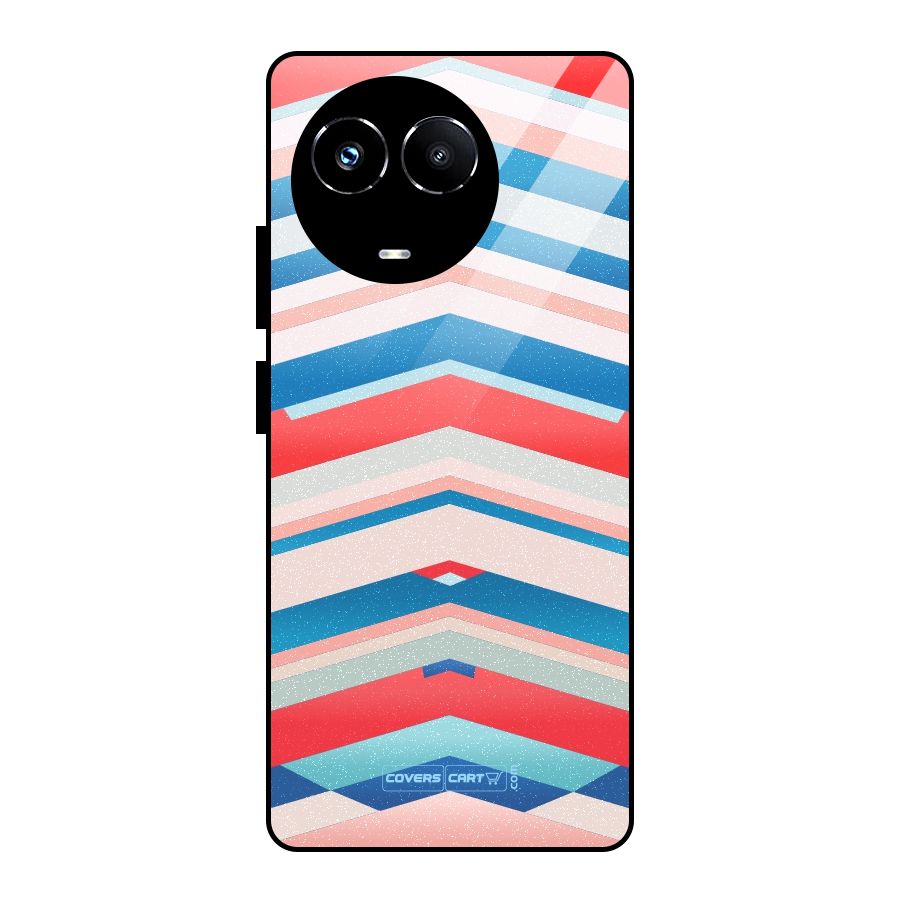 Unique Vibrant Colours Glass Back Case for Realme Narzo 60X