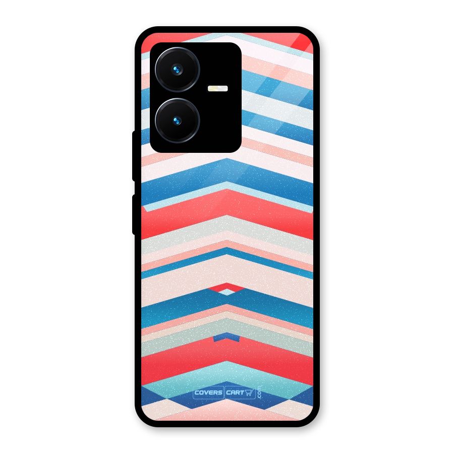 Unique Vibrant Colours Glass Back Case for Vivo Y22s