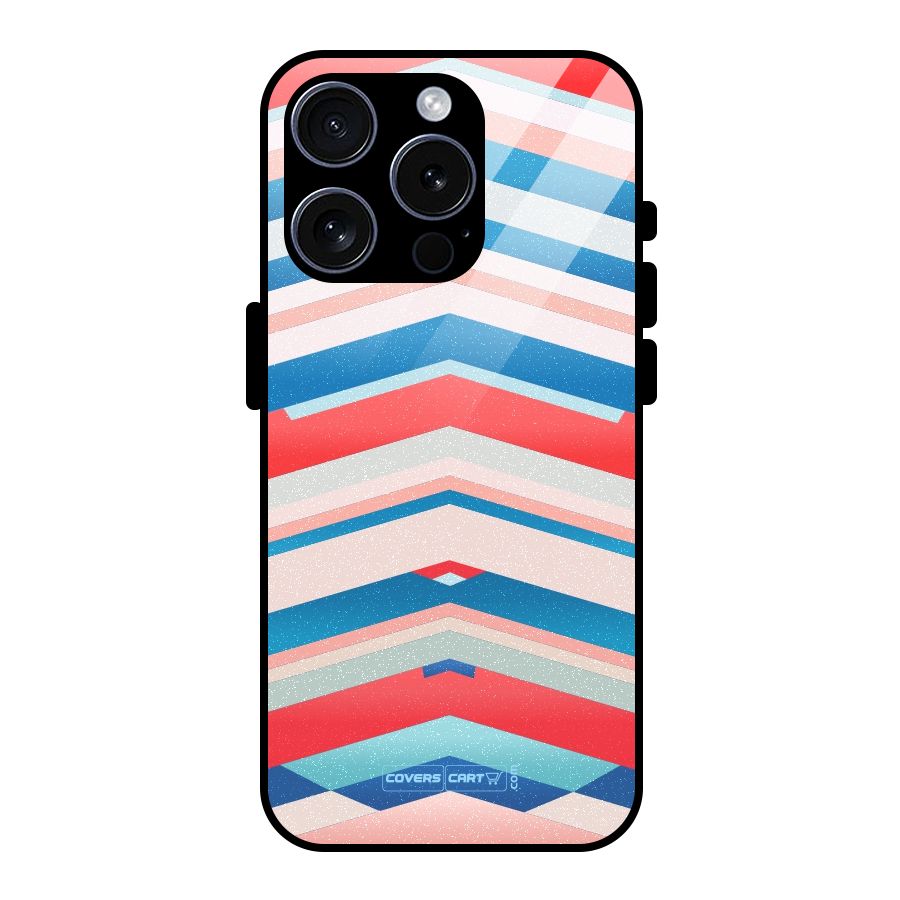 Unique Vibrant Colours Glass Back Case for iPhone 15 Pro
