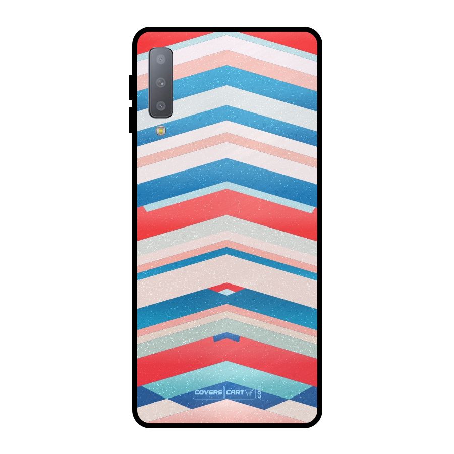 Unique Vibrant Colours Metal Back Case for Galaxy A7 (2018)