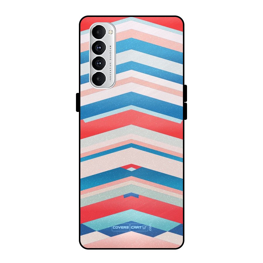 Unique Vibrant Colours Metal Back Case for Oppo Reno4 Pro