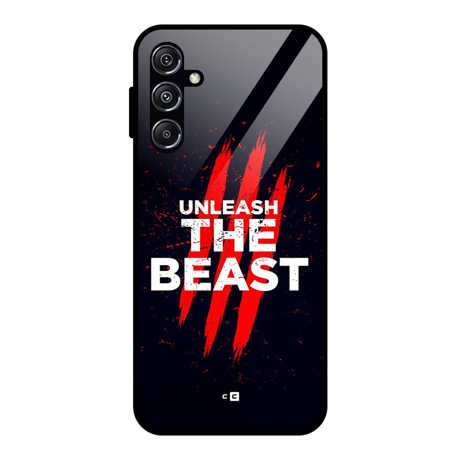 Unleash The Beast Glass Back Case for Galaxy M34 5G