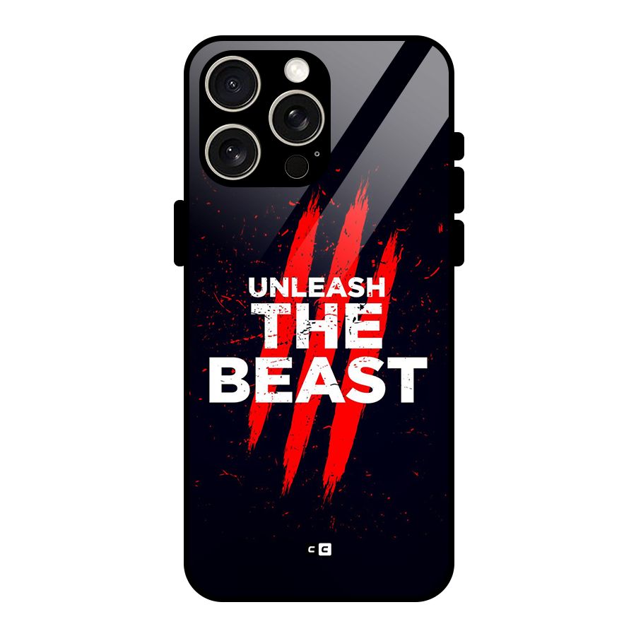 Unleash The Beast Glass Back Case for iPhone 15 Pro Max