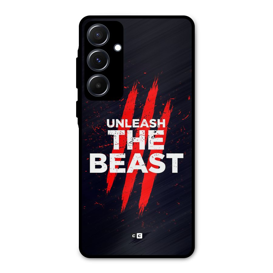 Unleash The Beast Metal Back Case for Galaxy A55