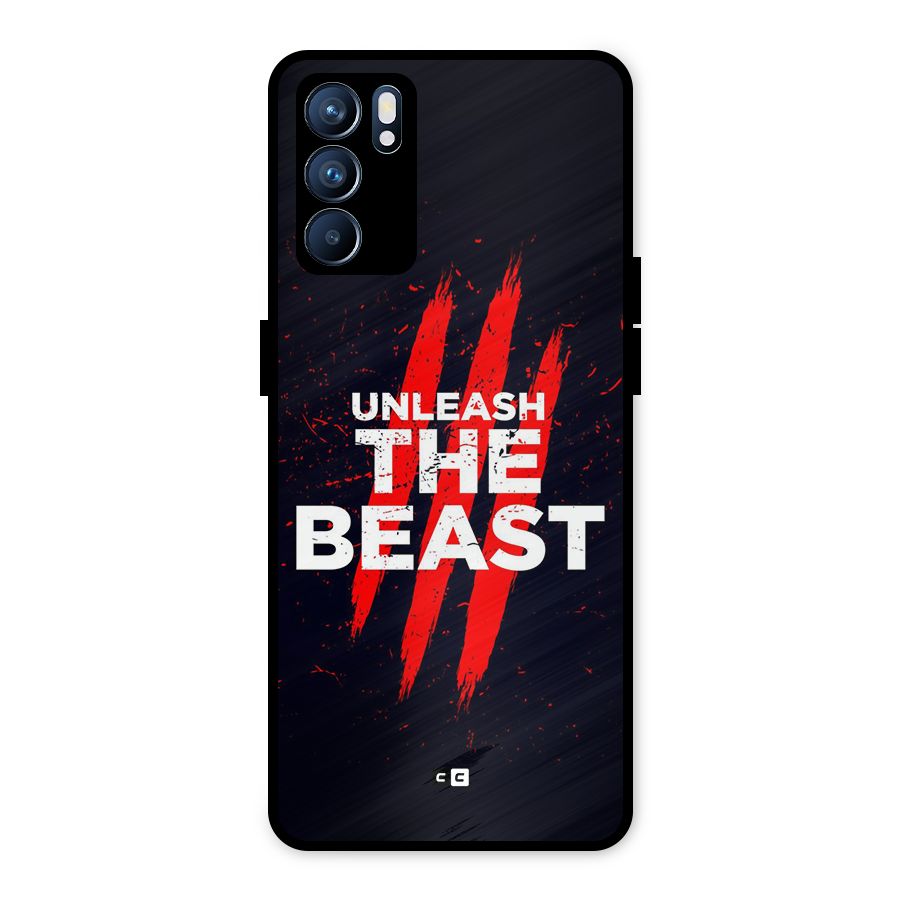 Unleash The Beast Metal Back Case for Oppo Reno6 5G