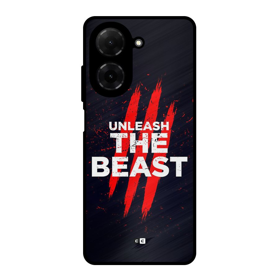 Unleash The Beast Metal Back Case for Poco C71