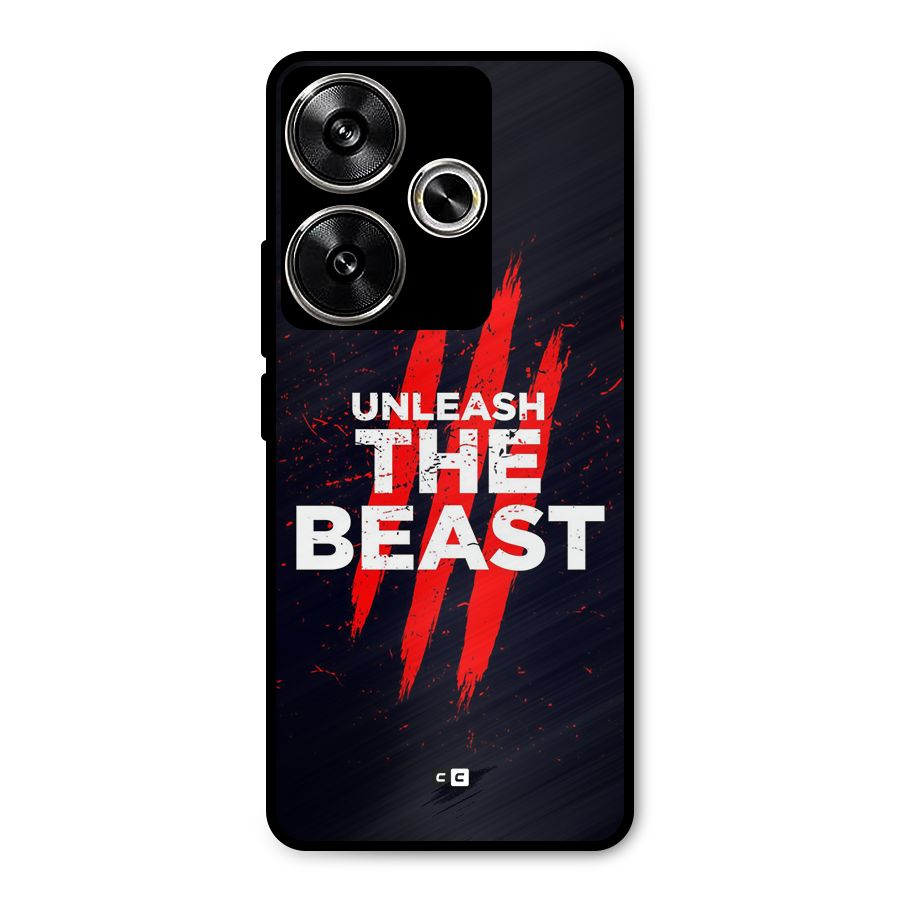 Unleash The Beast Metal Back Case for Poco F6