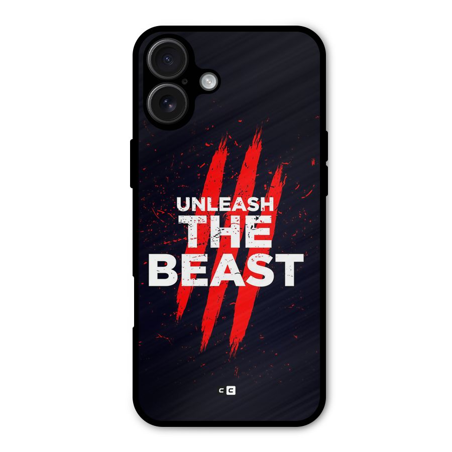 Unleash The Beast Metal Back Case for iPhone 16 Plus