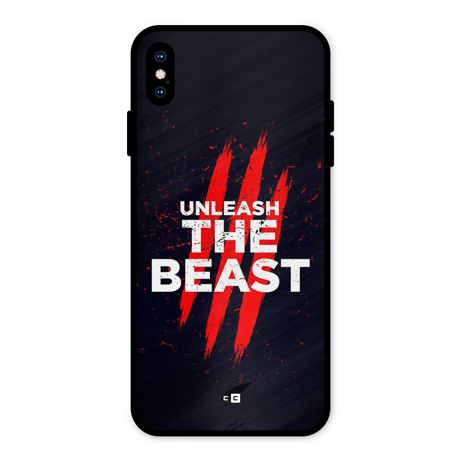 Unleash The Beast Metal Back Case for iPhone XS Max