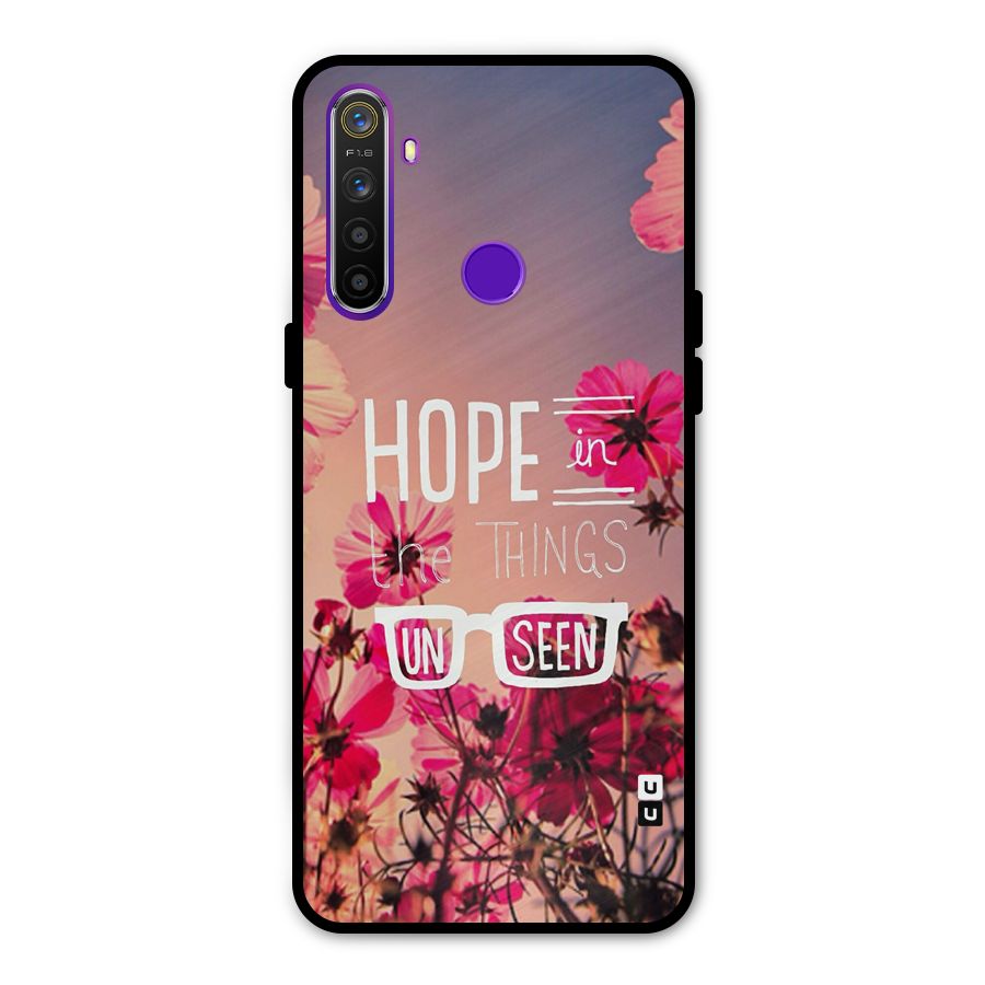 Unseen Hope Glass Back Case for Realme 5s