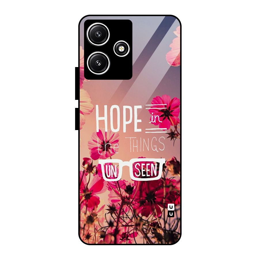 Unseen Hope Glass Back Case for Redmi 12 5G