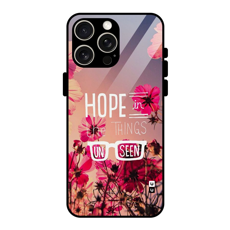 Unseen Hope Glass Back Case for iPhone 15 Pro Max