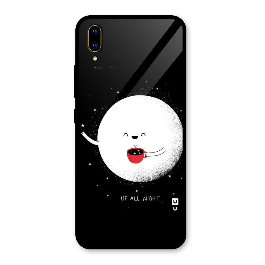 Up All Night Glass Back Case for Vivo V11 Pro