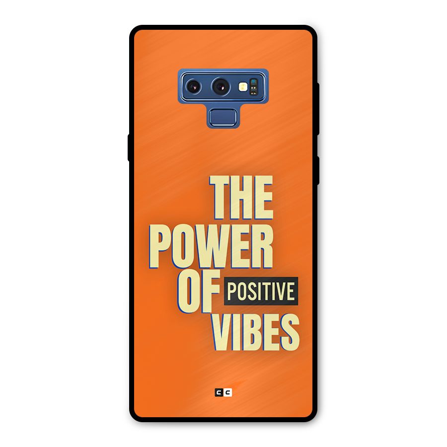 Upbeat Vibes Metal Back Case for Galaxy Note 9