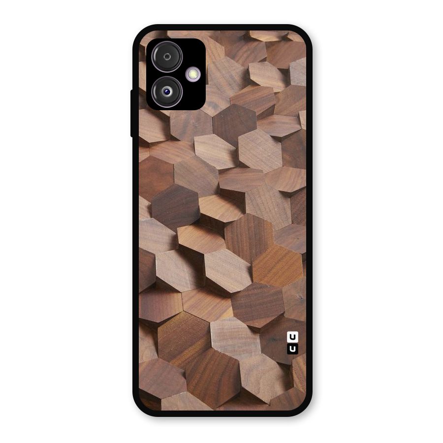 Uplifted Wood Hexagons Metal Back Case for Galaxy F14