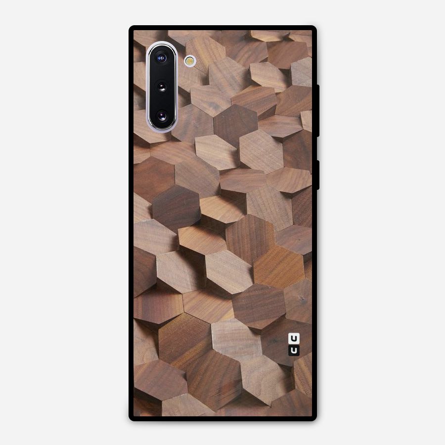 Uplifted Wood Hexagons Metal Back Case for Galaxy Note 10