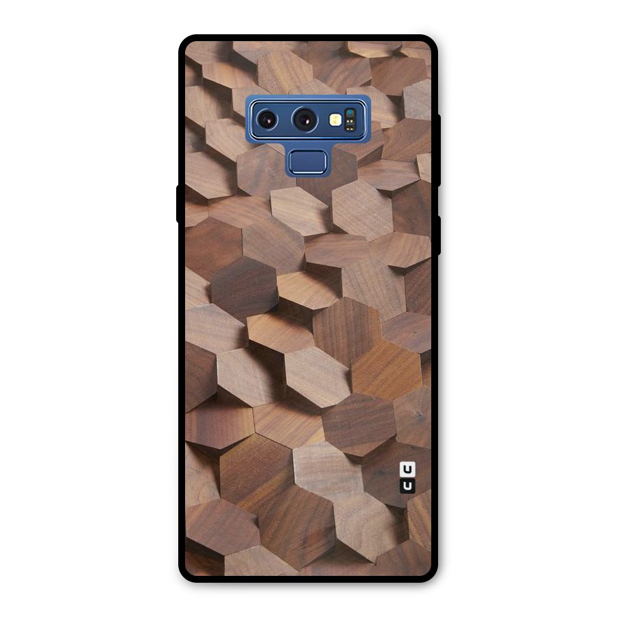Uplifted Wood Hexagons Metal Back Case for Galaxy Note 9
