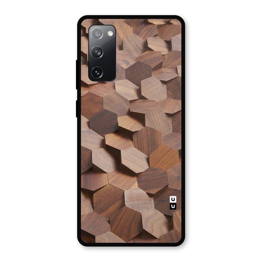 Uplifted Wood Hexagons Metal Back Case for Galaxy S20 FE 5G