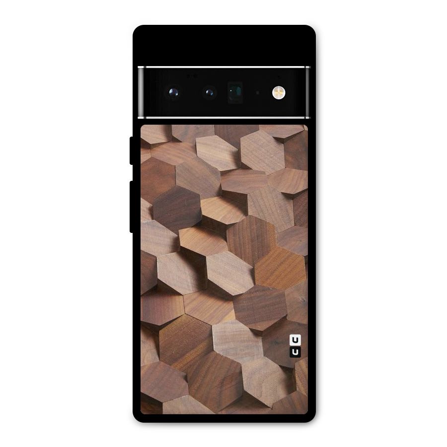 Uplifted Wood Hexagons Metal Back Case for Google Pixel 6 Pro