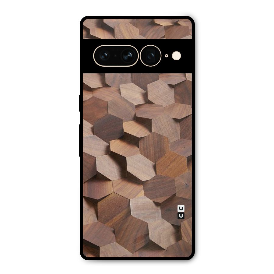 Uplifted Wood Hexagons Metal Back Case for Google Pixel 7 Pro
