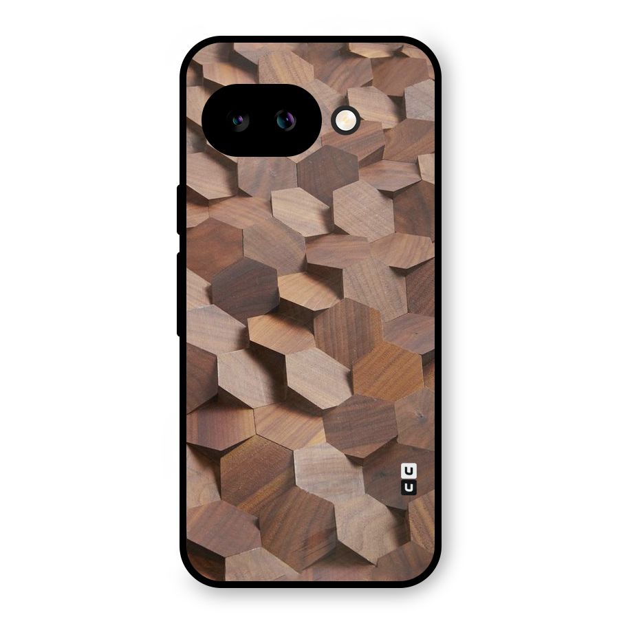 Uplifted Wood Hexagons Metal Back Case for Google Pixel 9a