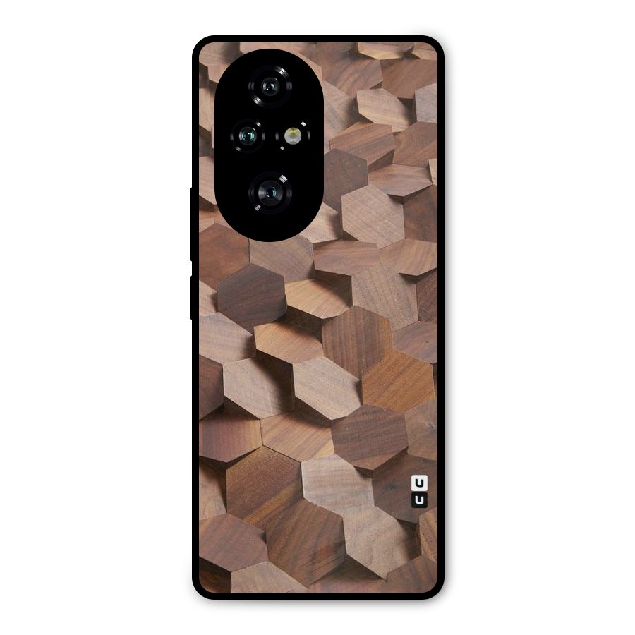 Uplifted Wood Hexagons Metal Back Case for Honor 200 Pro