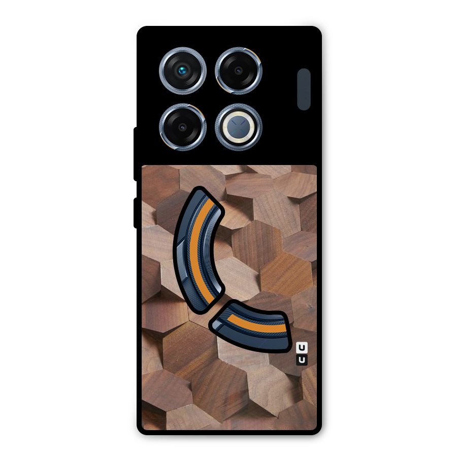 Uplifted Wood Hexagons Metal Back Case for Infinix GT 20 Pro