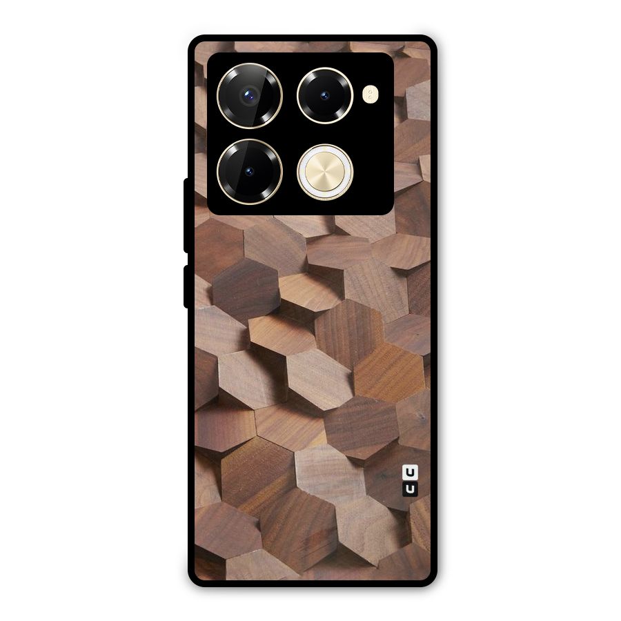 Uplifted Wood Hexagons Metal Back Case for Infinix Note 40 Pro Plus